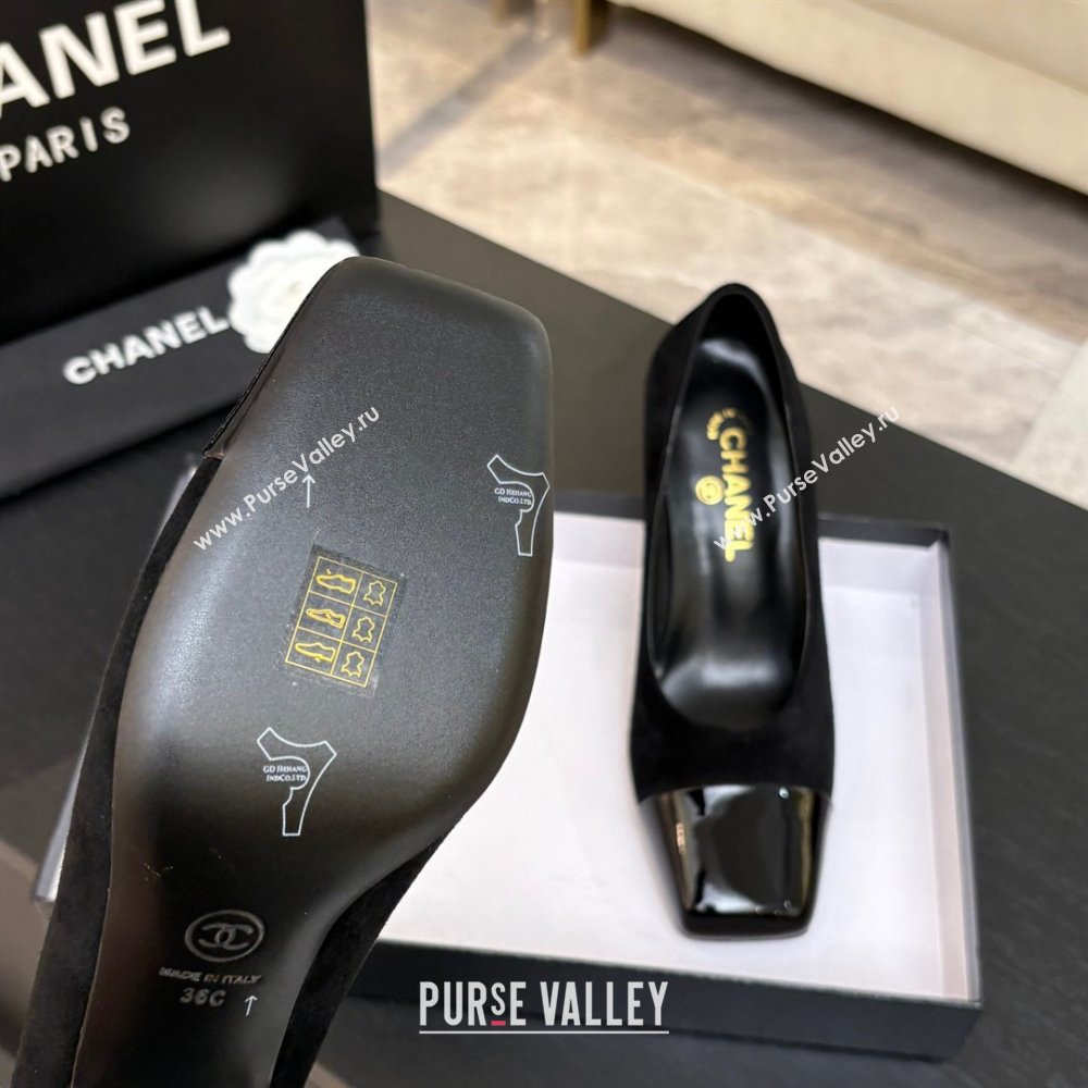 Chanel Suede Patent Calfskin Pumps G47180 Black Spring Summer 2026 (MD-26032608)