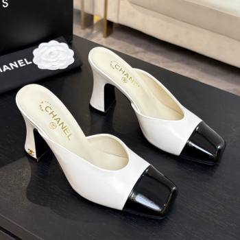 Chanel Lambskin Patent Calfskin Mules G47176 White Spring Summer 2026 (MD-26032611)