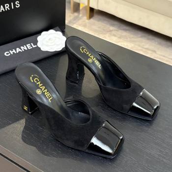 Chanel Suede Patent Calfskin Mules G47176 Black Spring Summer 2026 (MD-26032612)