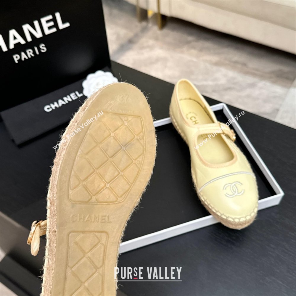 Chanel Calfskin Mary Janes in Yellow Lambskin G47256 Spring Summer 2026 (MD-26040212)