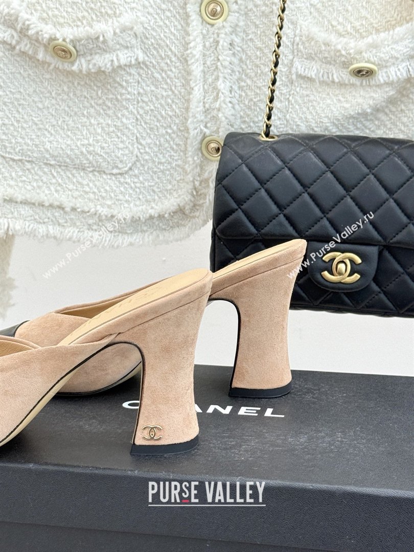 Chanel Suede Patent Calfskin Mules G47176 Beige Spring Summer 2026 (MD-26032613)