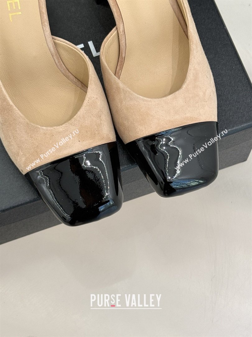 Chanel Suede Patent Calfskin Mules G47176 Beige Spring Summer 2026 (MD-26032613)