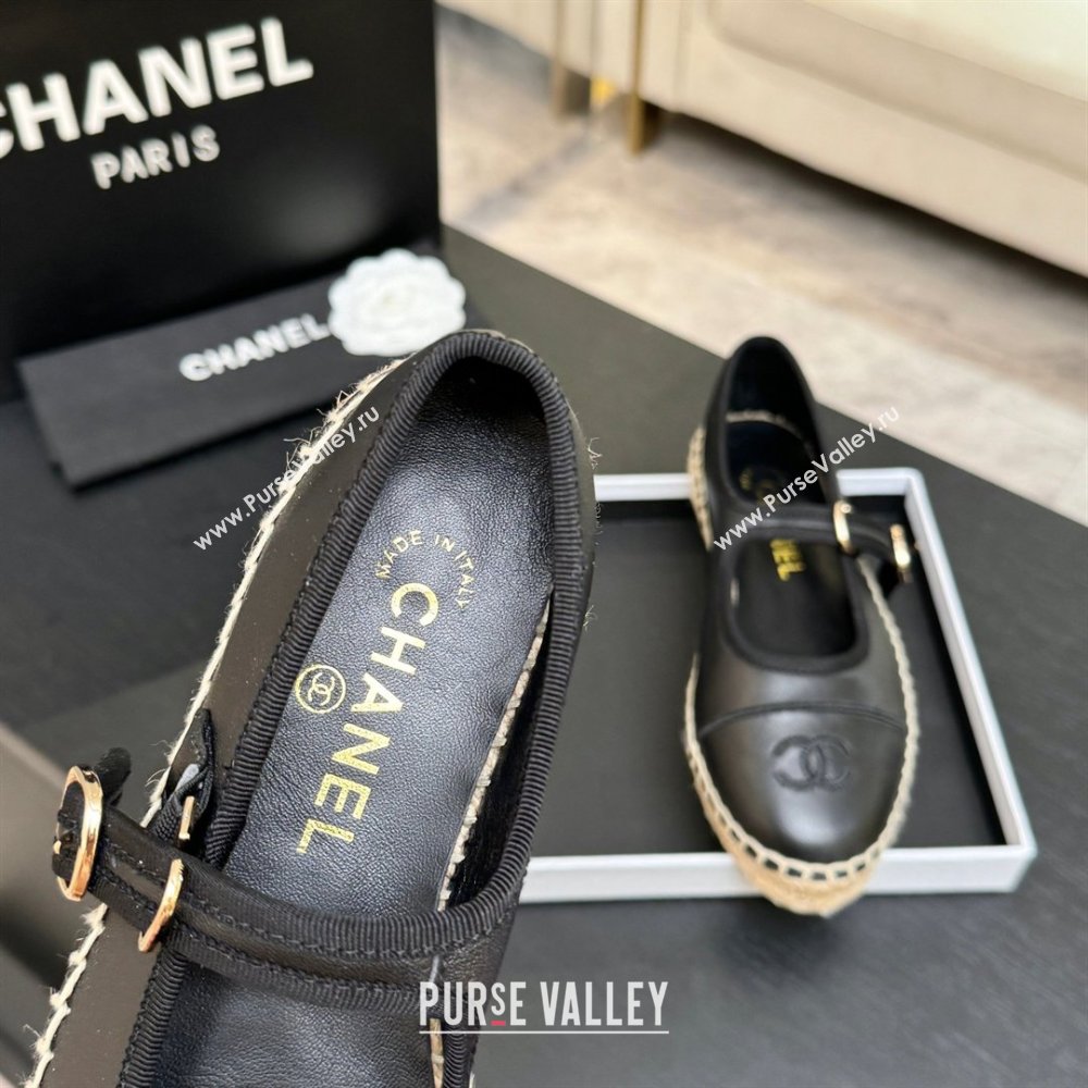 Chanel Calfskin Mary Janes in Black Lambskin G47256 Spring Summer 2026 (MD-26040213)