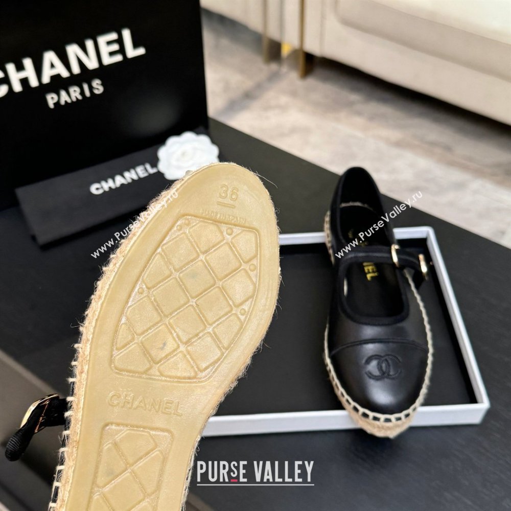 Chanel Calfskin Mary Janes in Black Lambskin G47256 Spring Summer 2026 (MD-26040213)