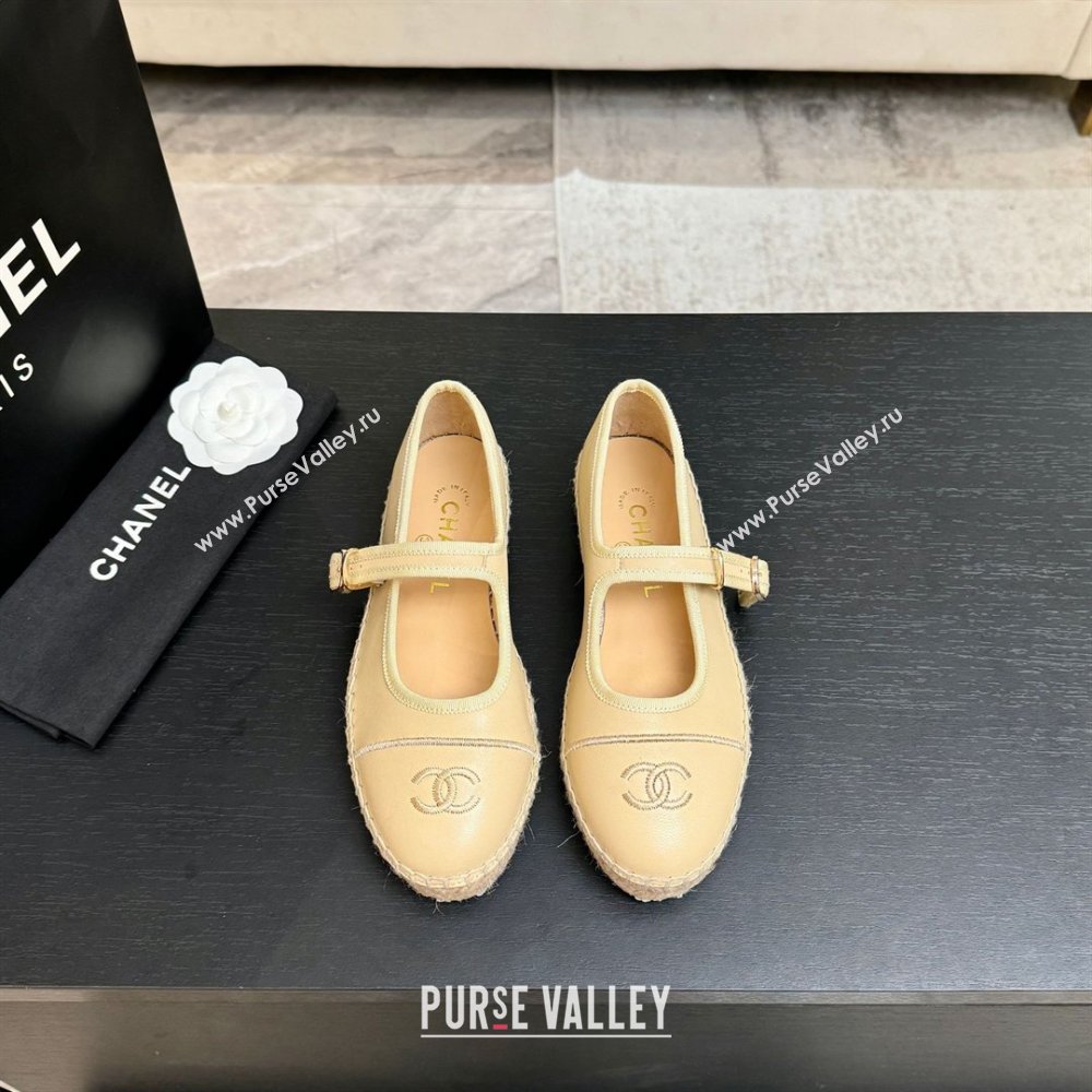 Chanel Calfskin Mary Janes in Beige Lambskin G47256 Spring Summer 2026 (MD-26040214)
