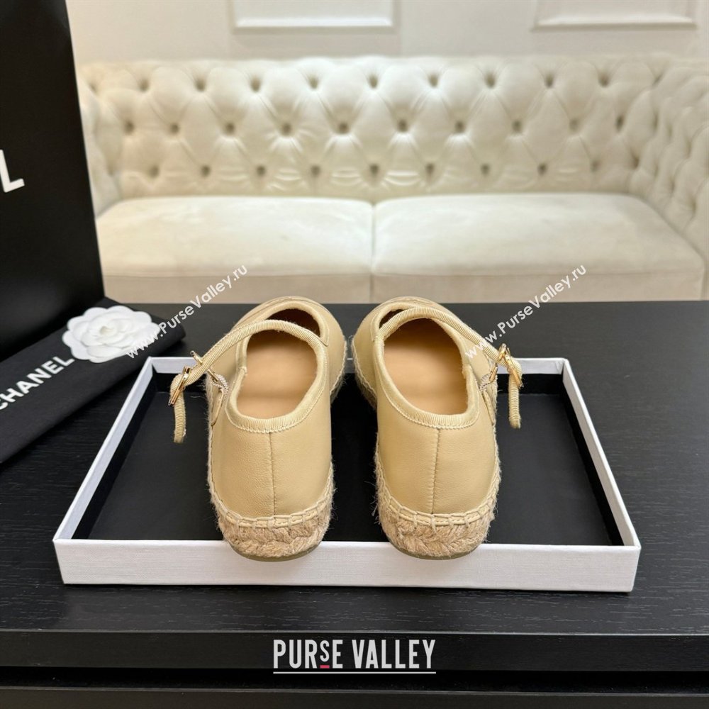 Chanel Calfskin Mary Janes in Beige Lambskin G47256 Spring Summer 2026 (MD-26040214)