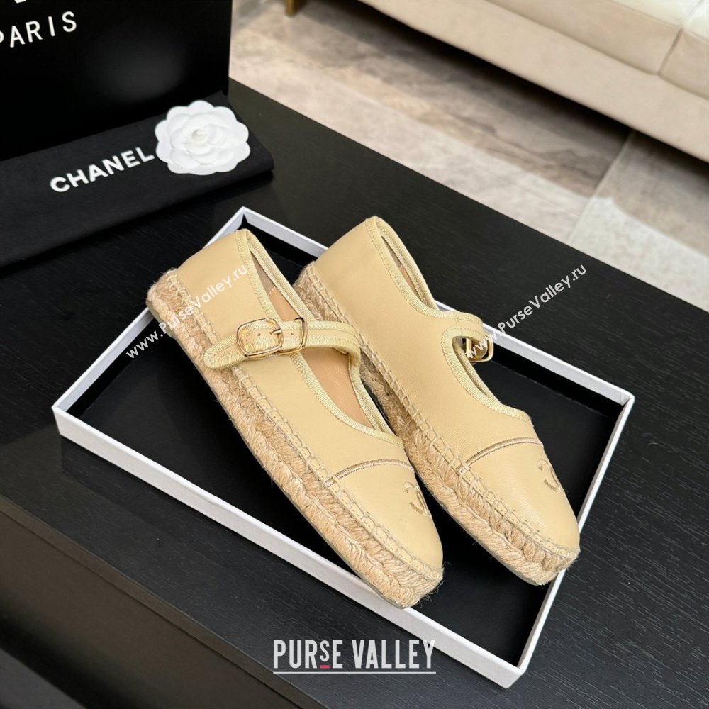 Chanel Calfskin Mary Janes in Beige Lambskin G47256 Spring Summer 2026 (MD-26040214)