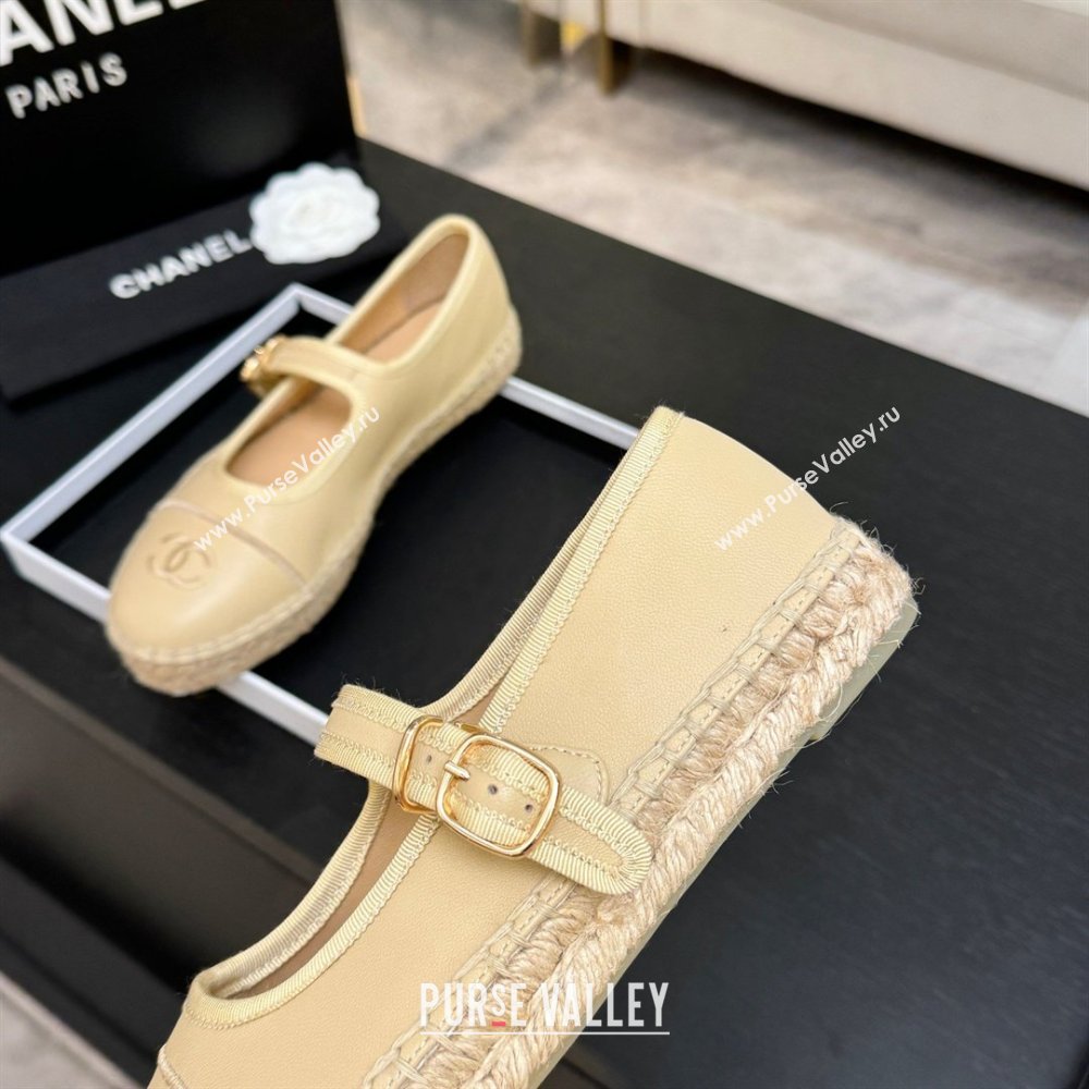 Chanel Calfskin Mary Janes in Beige Lambskin G47256 Spring Summer 2026 (MD-26040214)