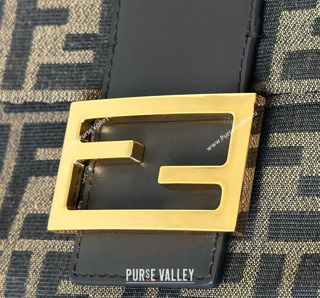 Fendi Baguette Bag in Tobacco Brown FF Jacquard Fabric 8679 Brown/Gold 2026 Top (CL-26032602)