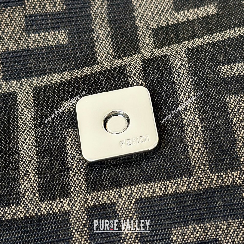 Fendi Baguette Bag in Tobacco Brown FF Jacquard Fabric 8679 Brown/Silver 2026 Top (CL-26032603)