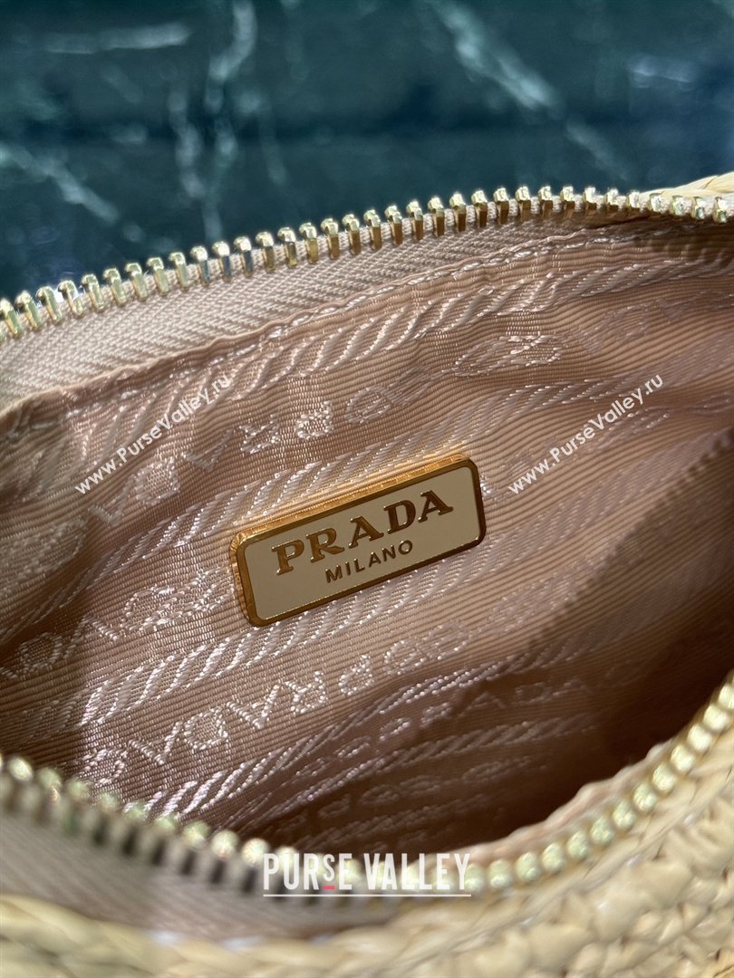 Prada Re-edition Crochet Raffia-effect Mini Bag with Gold Chain 1BC204 2026 (YZ-26032701)