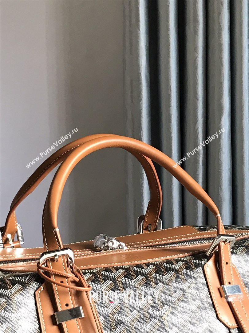 Goyard Bowling 55 Bag 020156 Black Tan 2026 (ZH-26033103)