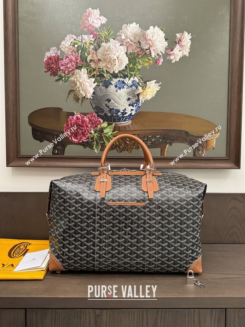 Goyard Bowling 45 Weekend Travel Bag Black/Tan 2026 (ZH-26033112)