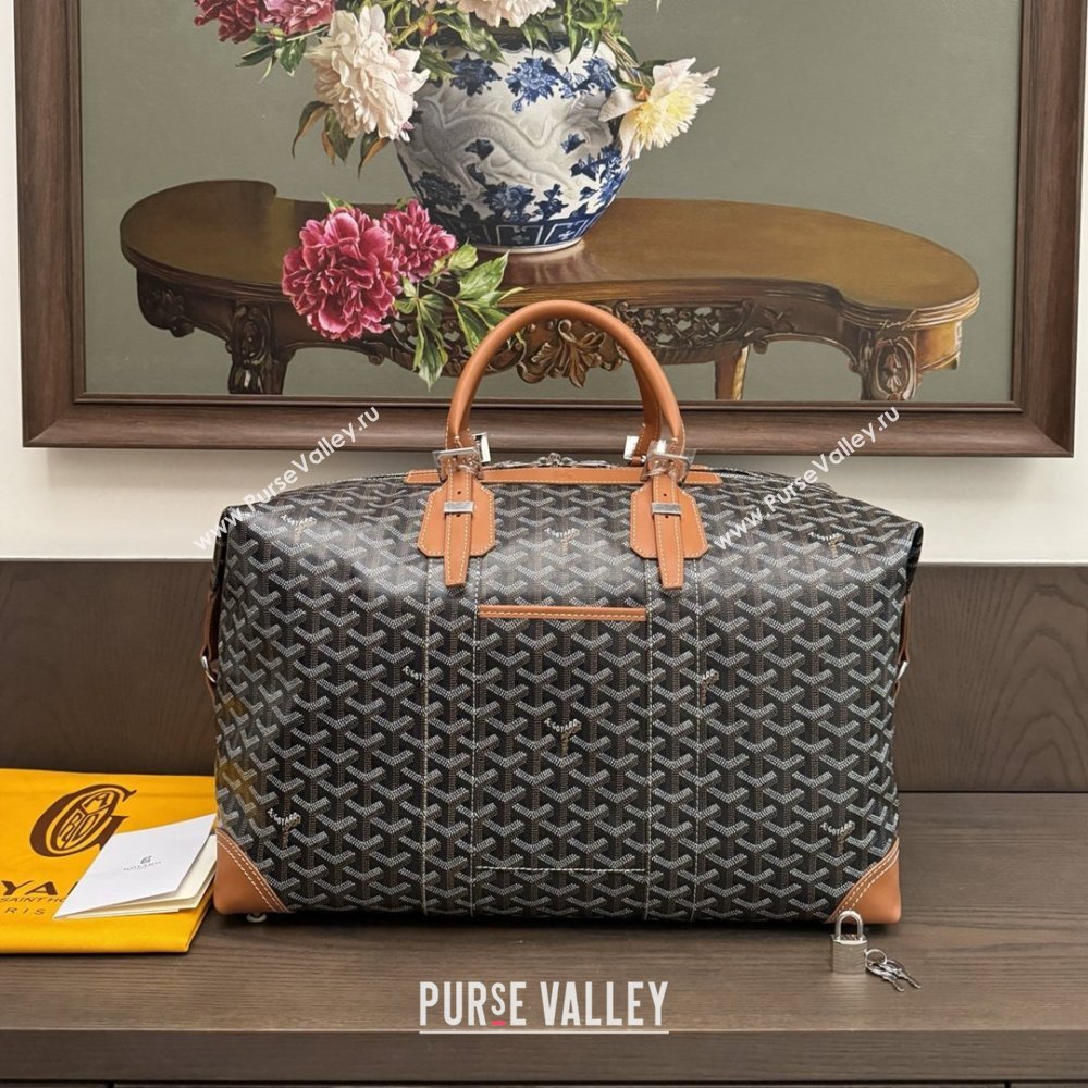 Goyard Bowling 45 Weekend Travel Bag Black/Tan 2026 (ZH-26033112)