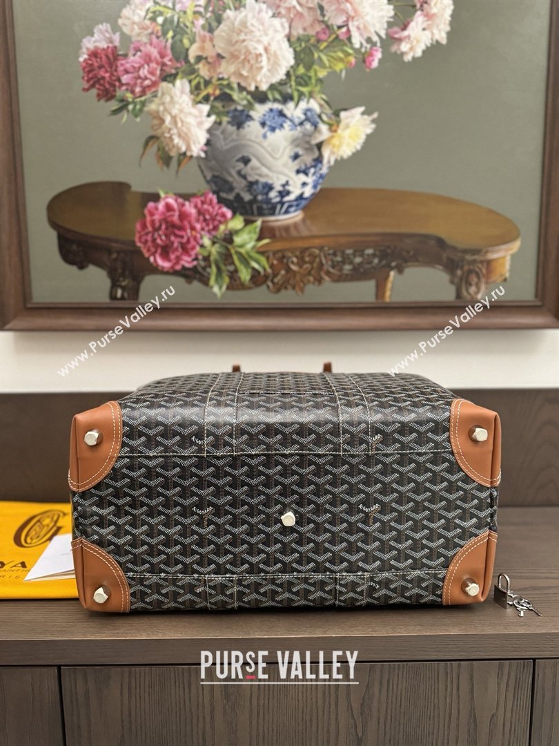 Goyard Bowling 45 Weekend Travel Bag Black/Tan 2026 (ZH-26033112)