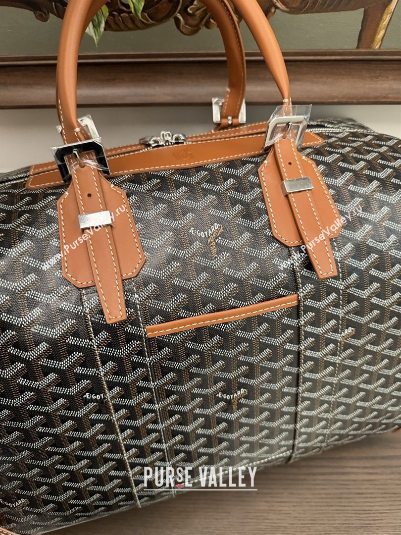 Goyard Bowling 45 Weekend Travel Bag Black/Tan 2026 (ZH-26033112)