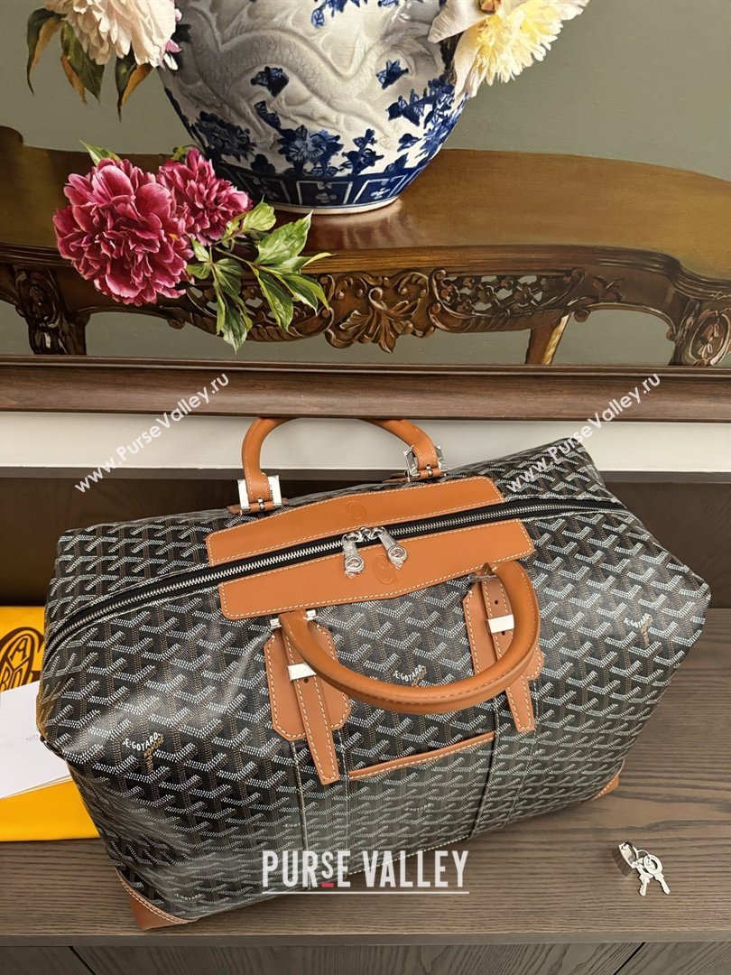 Goyard Bowling 45 Weekend Travel Bag Black/Tan 2026 (ZH-26033112)