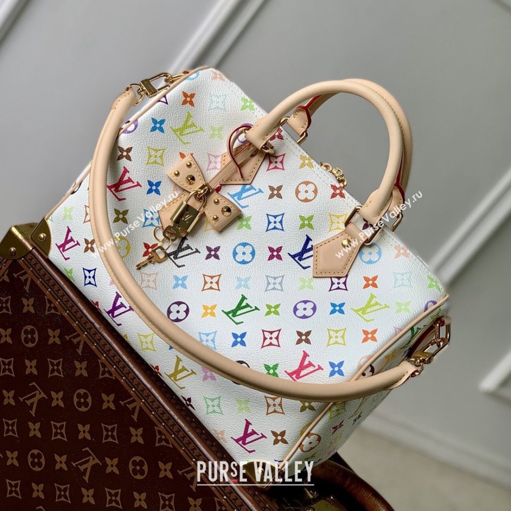 LV x TM Speedy Soft 30 Bag in Multicolor/White Canvas M27789 2026 (K-26033120)