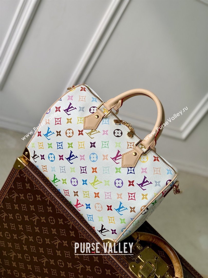 LV x TM Speedy Soft 30 Bag in Multicolor/White Canvas M27789 2026 (K-26033120)