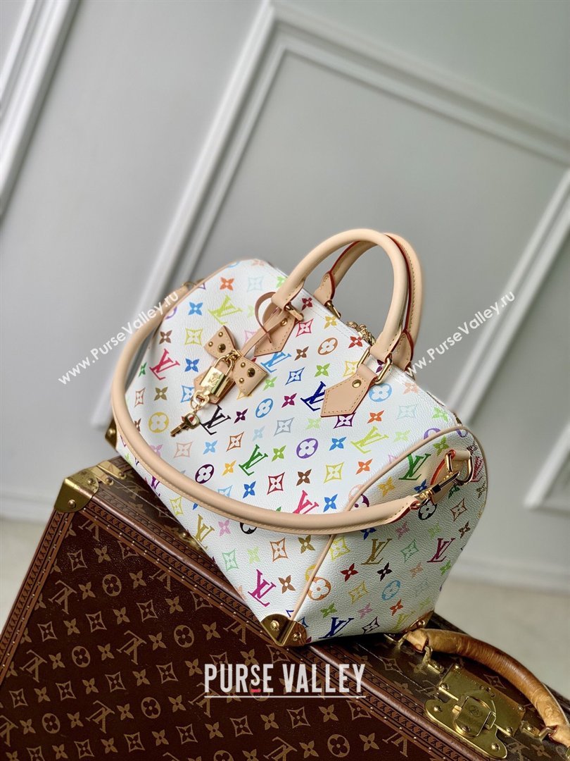 LV x TM Speedy Soft 30 Bag in Multicolor/White Canvas M27789 2026 (K-26033120)