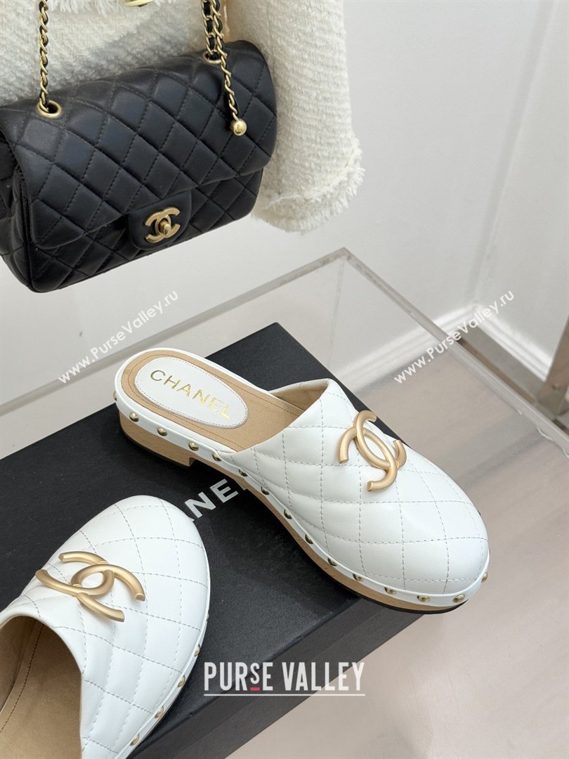 Chanel Calfskin Mules CH040205 White 2026 (MD-26040205)