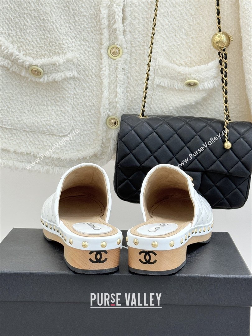 Chanel Calfskin Mules CH040205 White 2026 (MD-26040205)