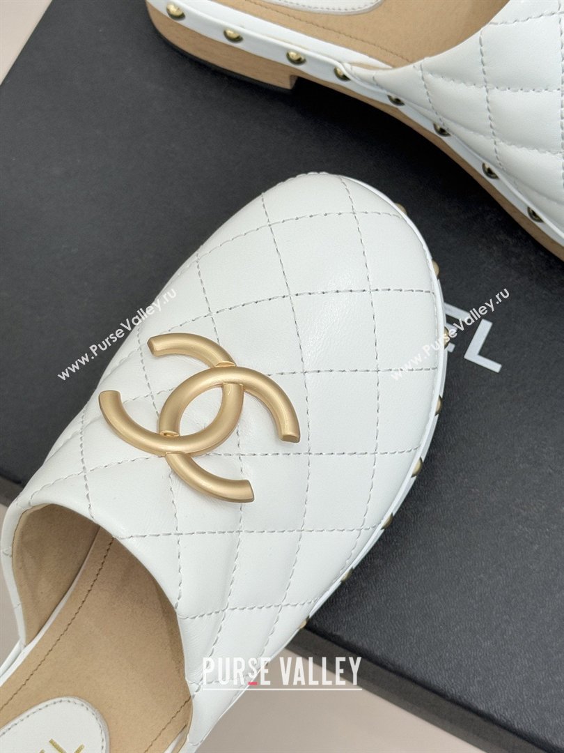 Chanel Calfskin Mules CH040205 White 2026 (MD-26040205)