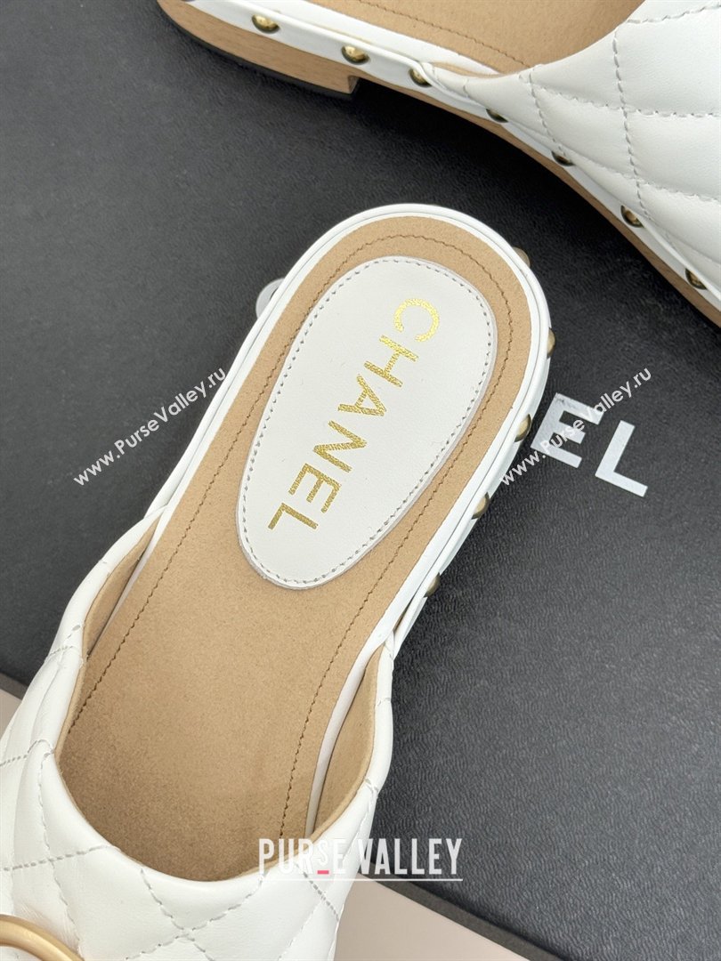 Chanel Calfskin Mules CH040205 White 2026 (MD-26040205)