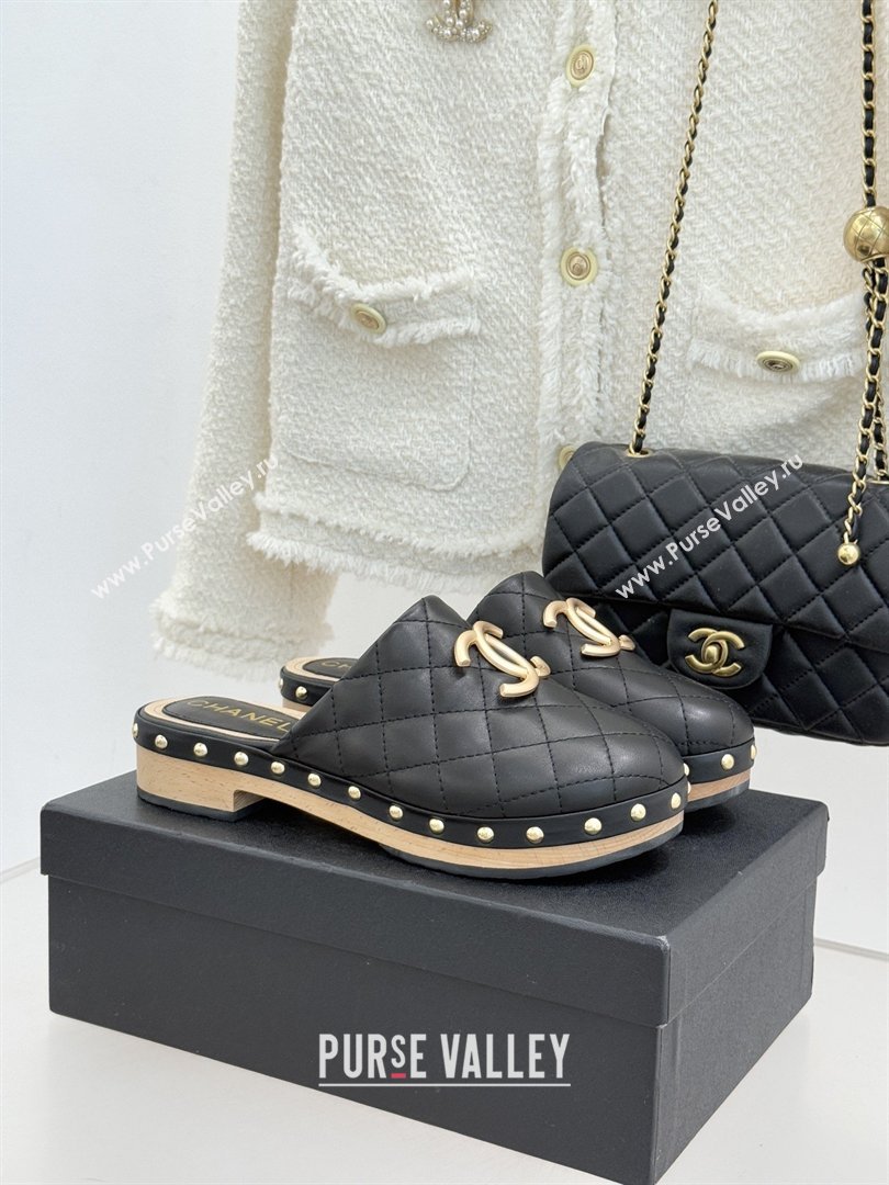 Chanel Calfskin Mules CH040206 Black 2026 (MD-26040206)