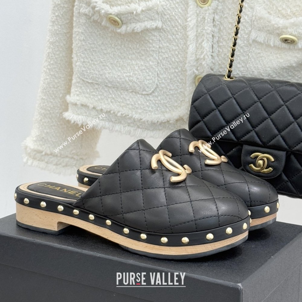 Chanel Calfskin Mules CH040206 Black 2026 (MD-26040206)