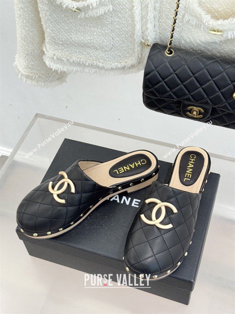 Chanel Calfskin Mules CH040206 Black 2026 (MD-26040206)