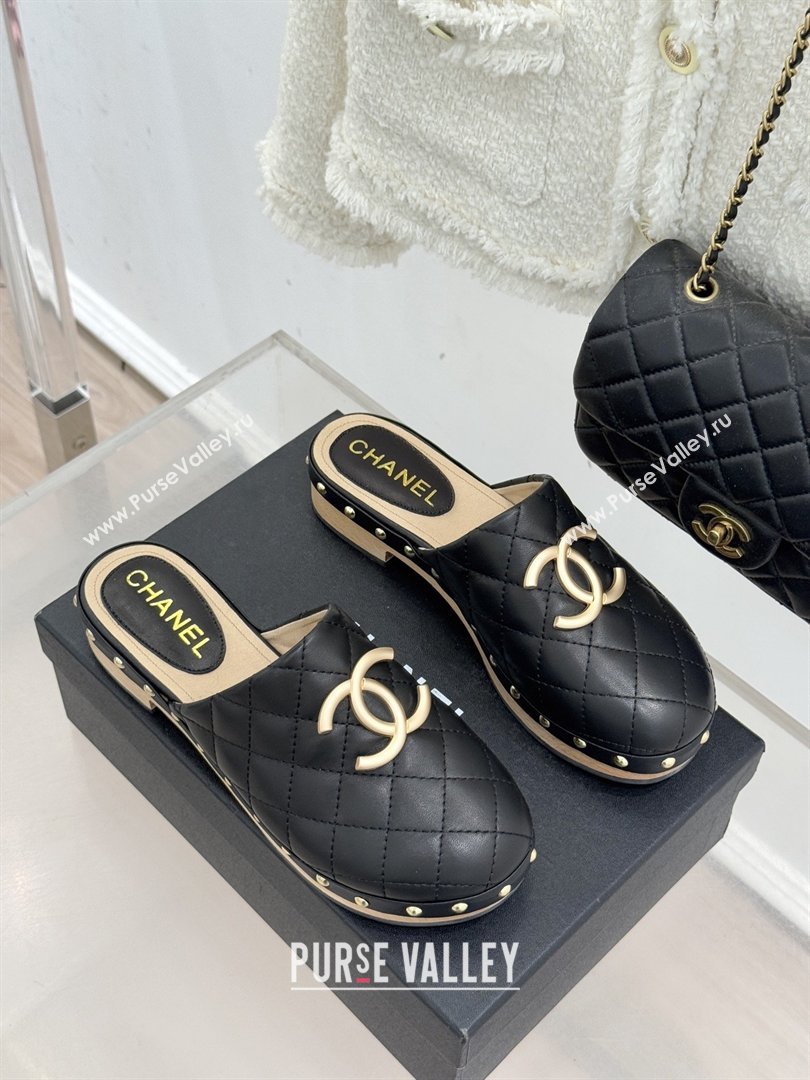 Chanel Calfskin Mules CH040206 Black 2026 (MD-26040206)