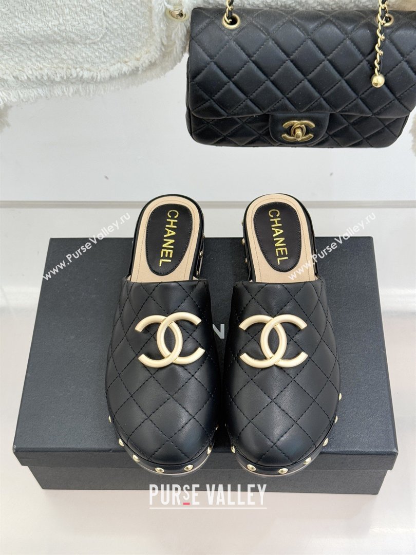 Chanel Calfskin Mules CH040206 Black 2026 (MD-26040206)