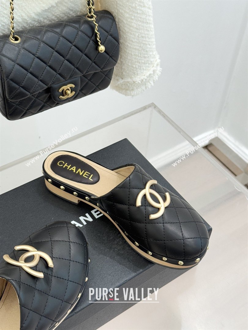 Chanel Calfskin Mules CH040206 Black 2026 (MD-26040206)