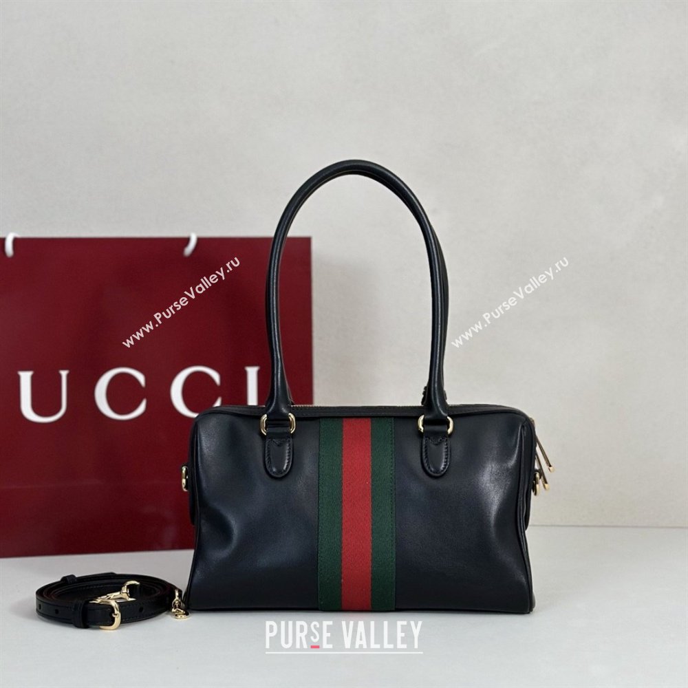 Gucci Borsetto Medium Boston Bag in Black Soft Leather 866732 2026 (DLH-26040302)