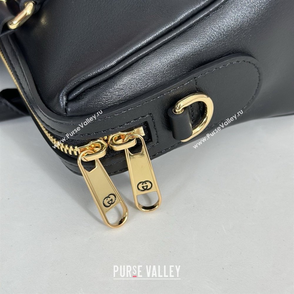 Gucci Borsetto Medium Boston Bag in Black Soft Leather 866732 2026 (DLH-26040302)