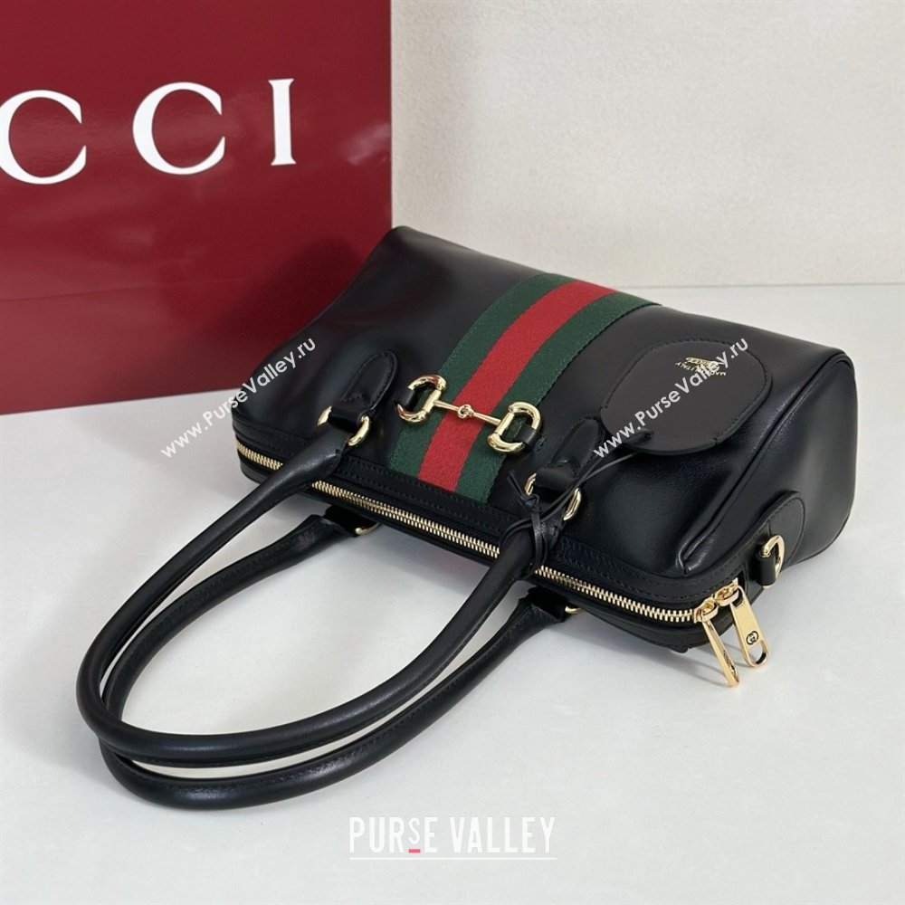 Gucci Borsetto Medium Boston Bag in Black Soft Leather 866732 2026 (DLH-26040302)