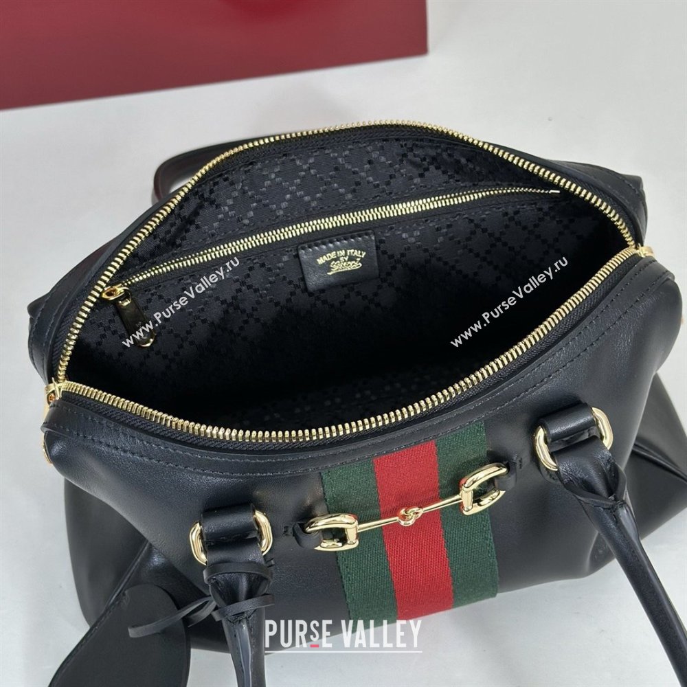 Gucci Borsetto Medium Boston Bag in Black Soft Leather 866732 2026 (DLH-26040302)