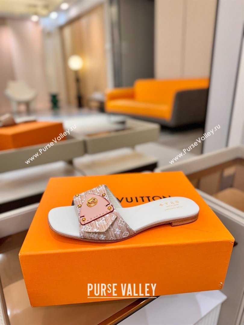 Louis Vuitton LV Frame Flat Mule in Monogram Canvas Beige/White 2026 (KL-26040313)