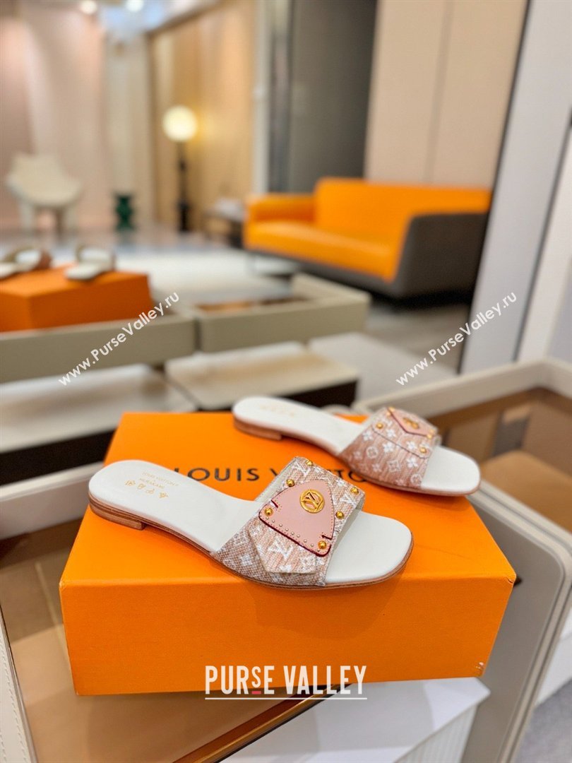 Louis Vuitton LV Frame Flat Mule in Monogram Canvas Beige/White 2026 (KL-26040313)