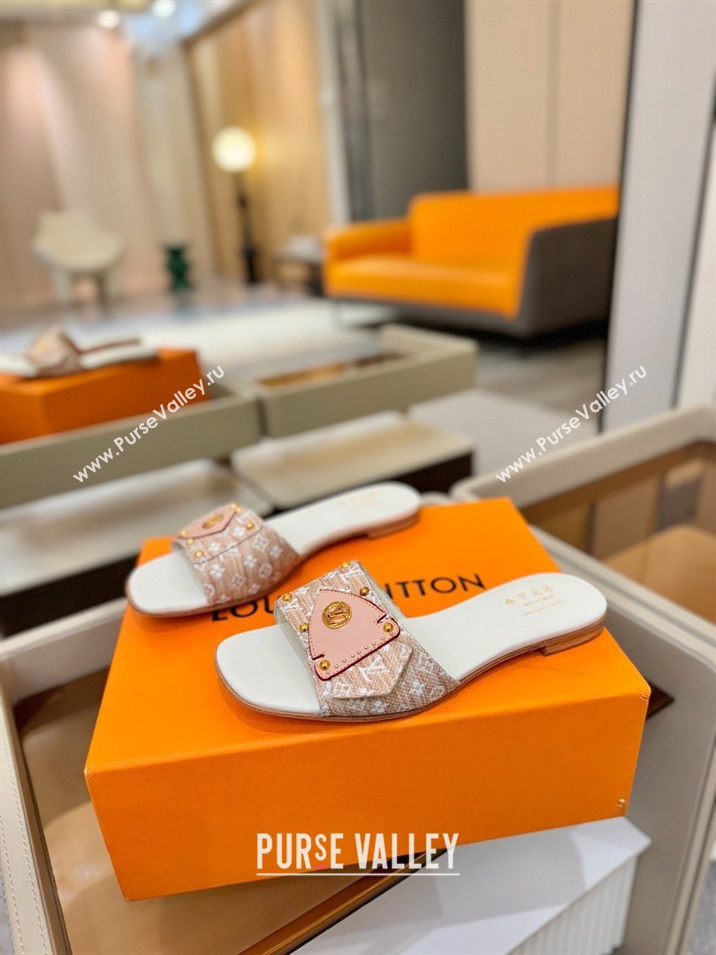 Louis Vuitton LV Frame Flat Mule in Monogram Canvas Beige/White 2026 (KL-26040313)