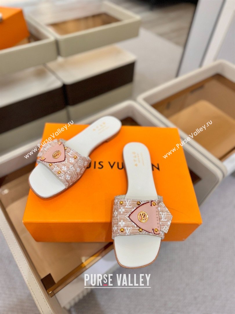 Louis Vuitton LV Frame Flat Mule in Monogram Canvas Beige/White 2026 (KL-26040313)