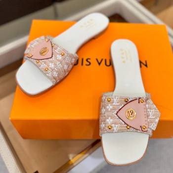 Louis Vuitton LV Frame Flat Mule in Monogram Canvas Beige/White 2026 (KL-26040313)