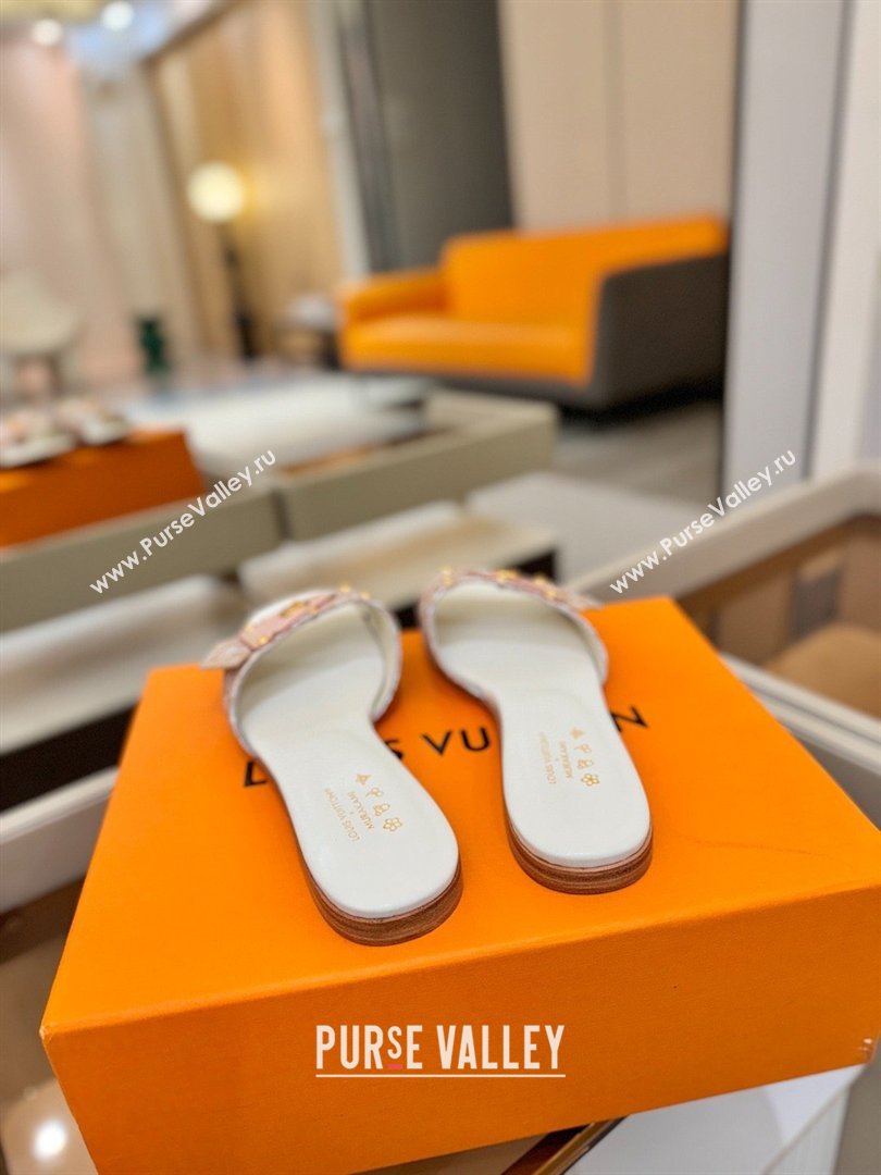 Louis Vuitton LV Frame Flat Mule in Monogram Canvas Beige/White 2026 (KL-26040313)