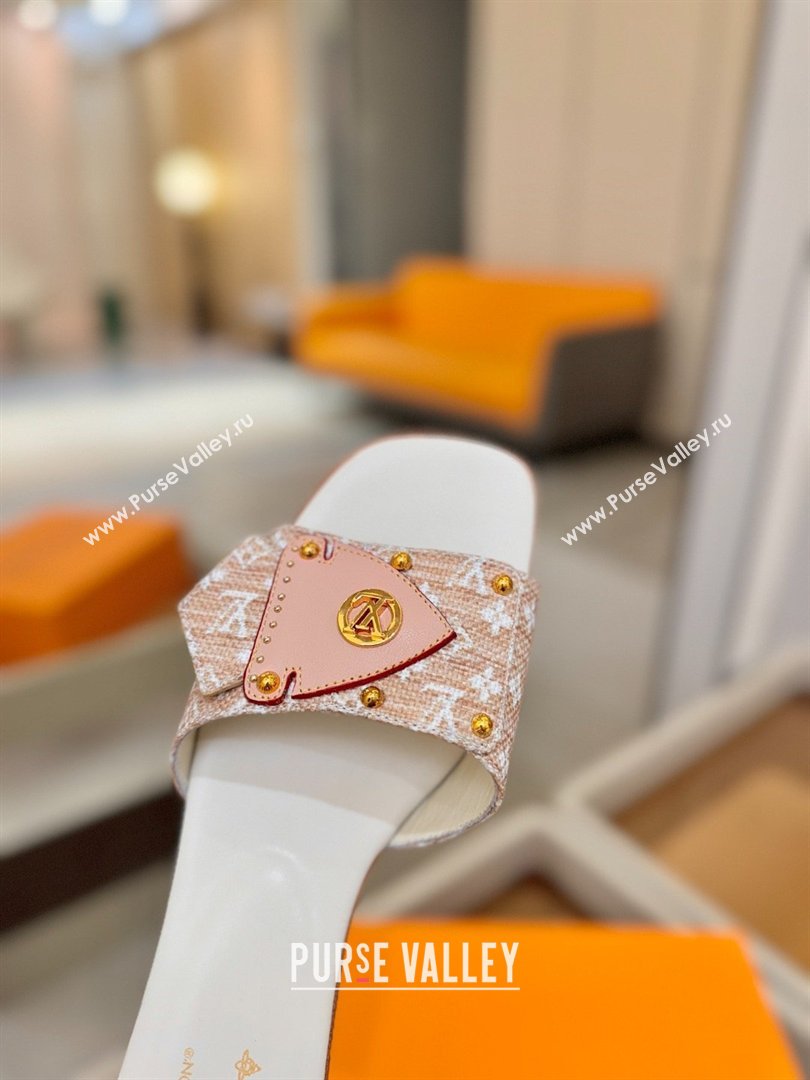 Louis Vuitton LV Frame Flat Mule in Monogram Canvas Beige/White 2026 (KL-26040313)