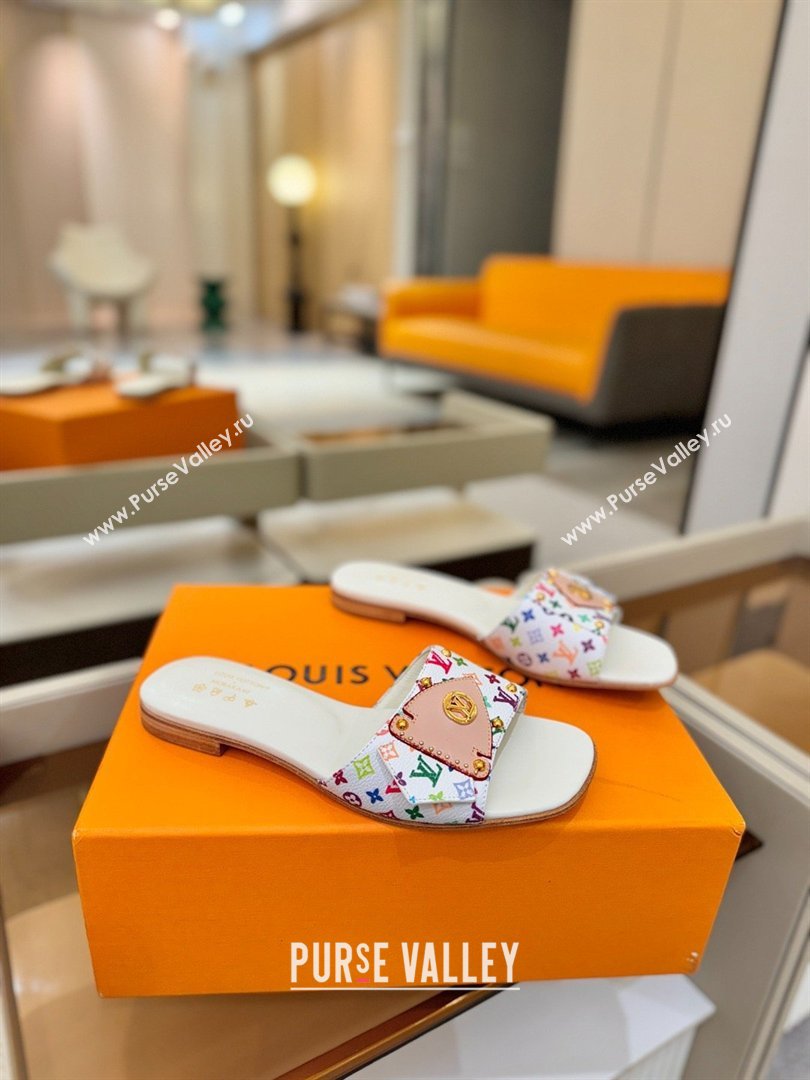 Louis Vuitton LV Frame Flat Mule in Monogram Canvas White 2026 (KL-26040314)
