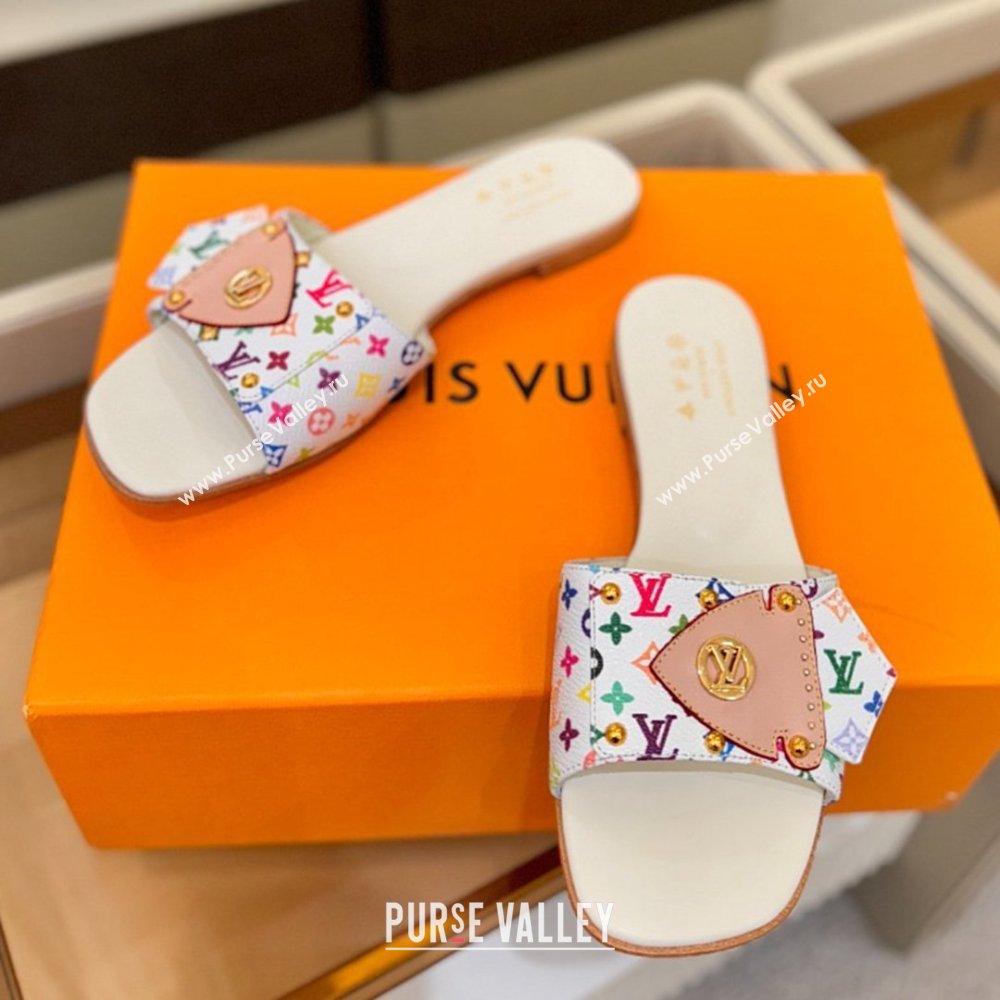 Louis Vuitton LV Frame Flat Mule in Monogram Canvas White 2026 (KL-26040314)