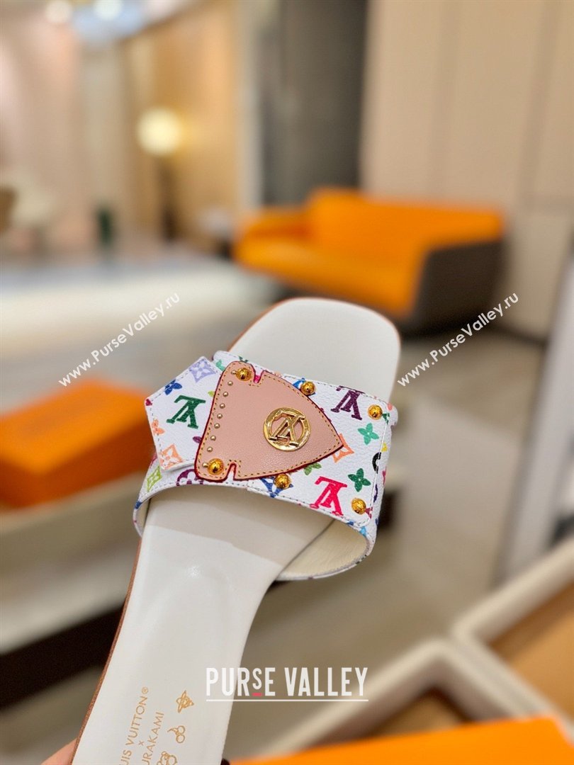 Louis Vuitton LV Frame Flat Mule in Monogram Canvas White 2026 (KL-26040314)