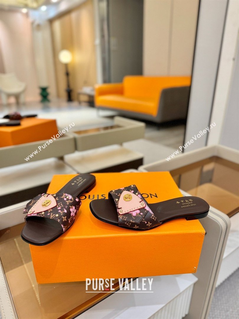 Louis Vuitton LV Frame Flat Mule in Monogram Canvas Brown/Pink 2026 (KL-26040315)