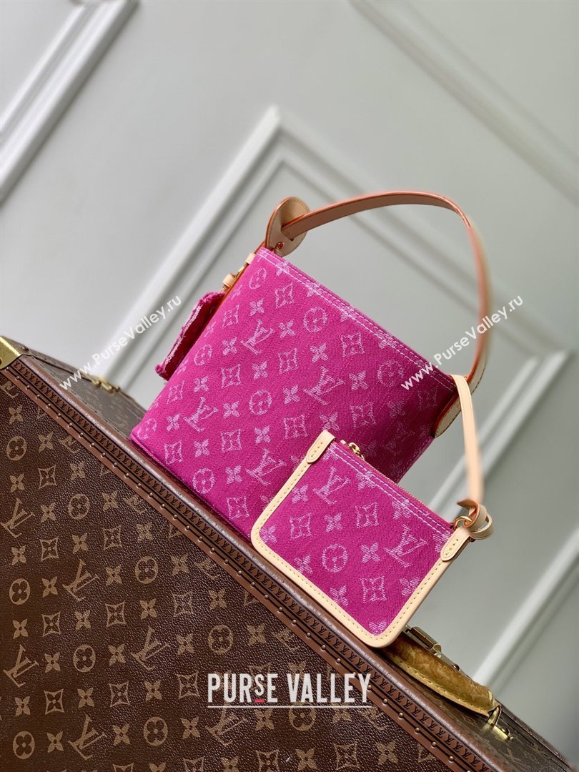 Louis Vuitton All In BB Bag in Fuchsia Denim GOTS M27626 2026 (K-26040320)